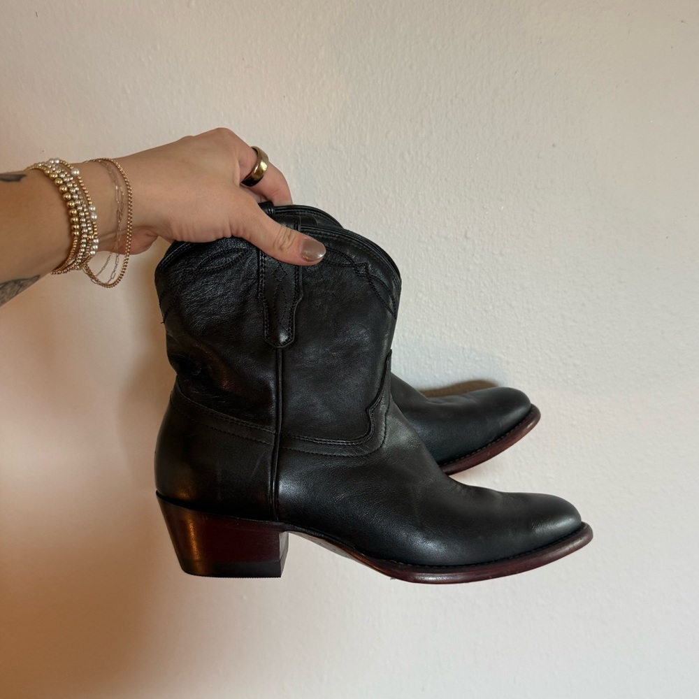 Tecovas Black Heeled Boots